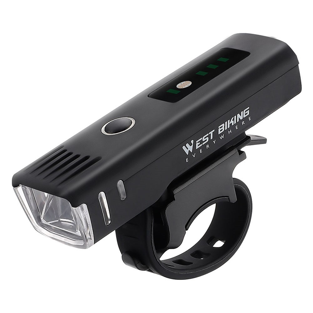 WEST BIKING Intelligent Light Sensing Bicycle Headlight IPX4 Waterproof Bike Front Light Portable Flashlight