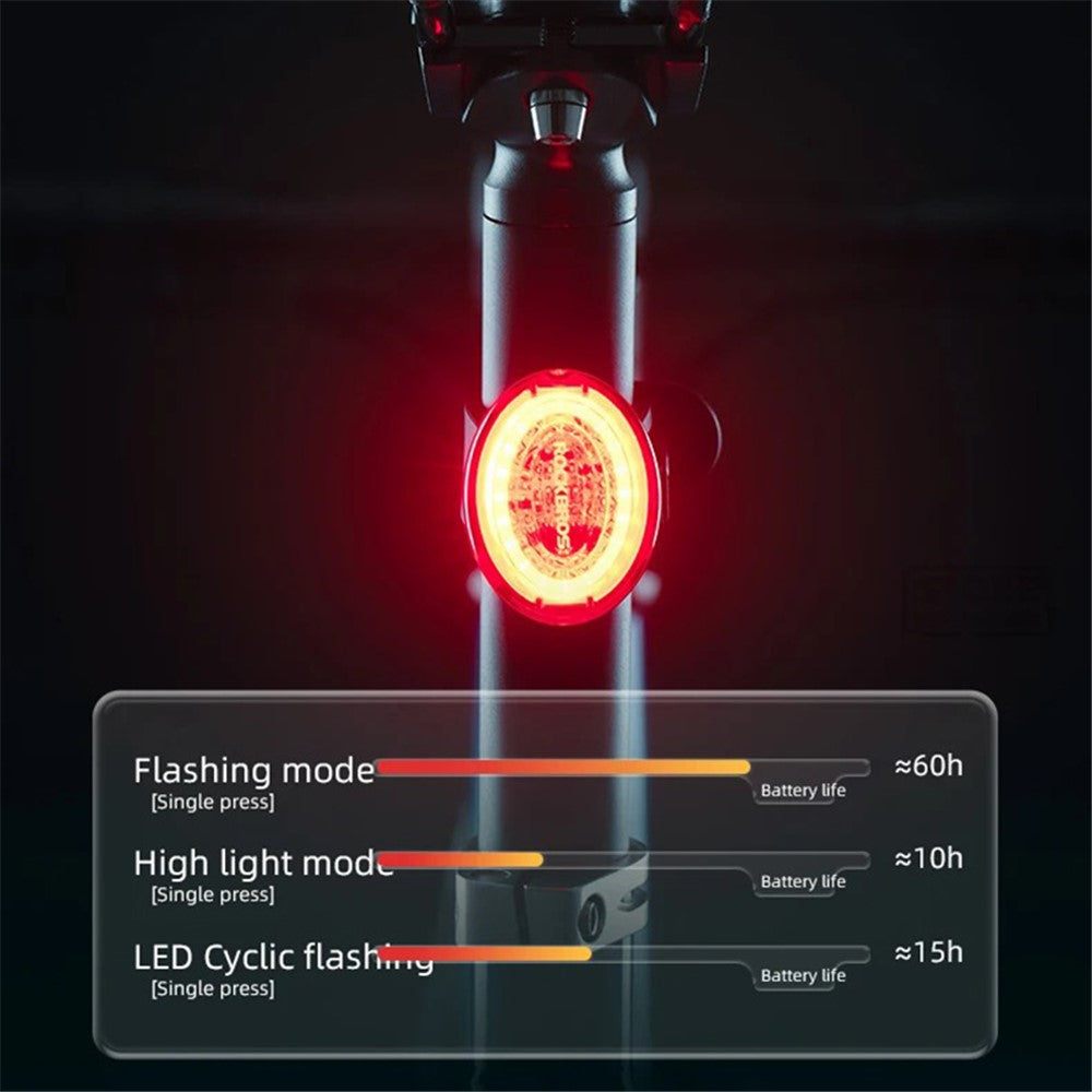 ROCKBROS LT-RR100 Bicycle Tail Light Smart Brake Sensor Night Lights for MTB Road Bike