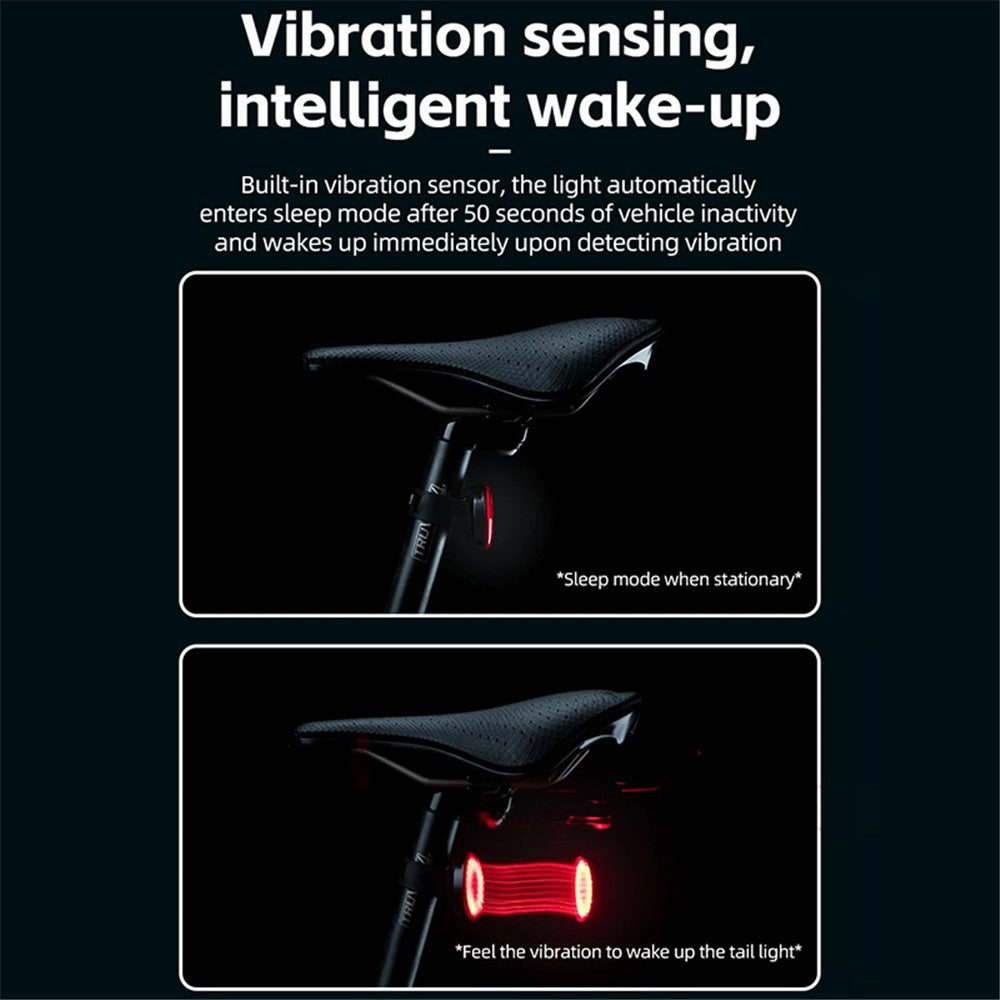 ROCKBROS LT-RR100 Bicycle Tail Light Smart Brake Sensor Night Lights for MTB Road Bike