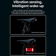 ROCKBROS LT-RR100 Bicycle Tail Light Smart Brake Sensor Night Lights for MTB Road Bike