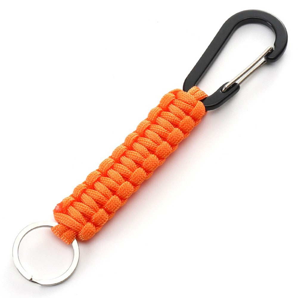 Outdoor Camping Carabiner Parachute Rope Anti-lost Braided Lanyard with Key Ring