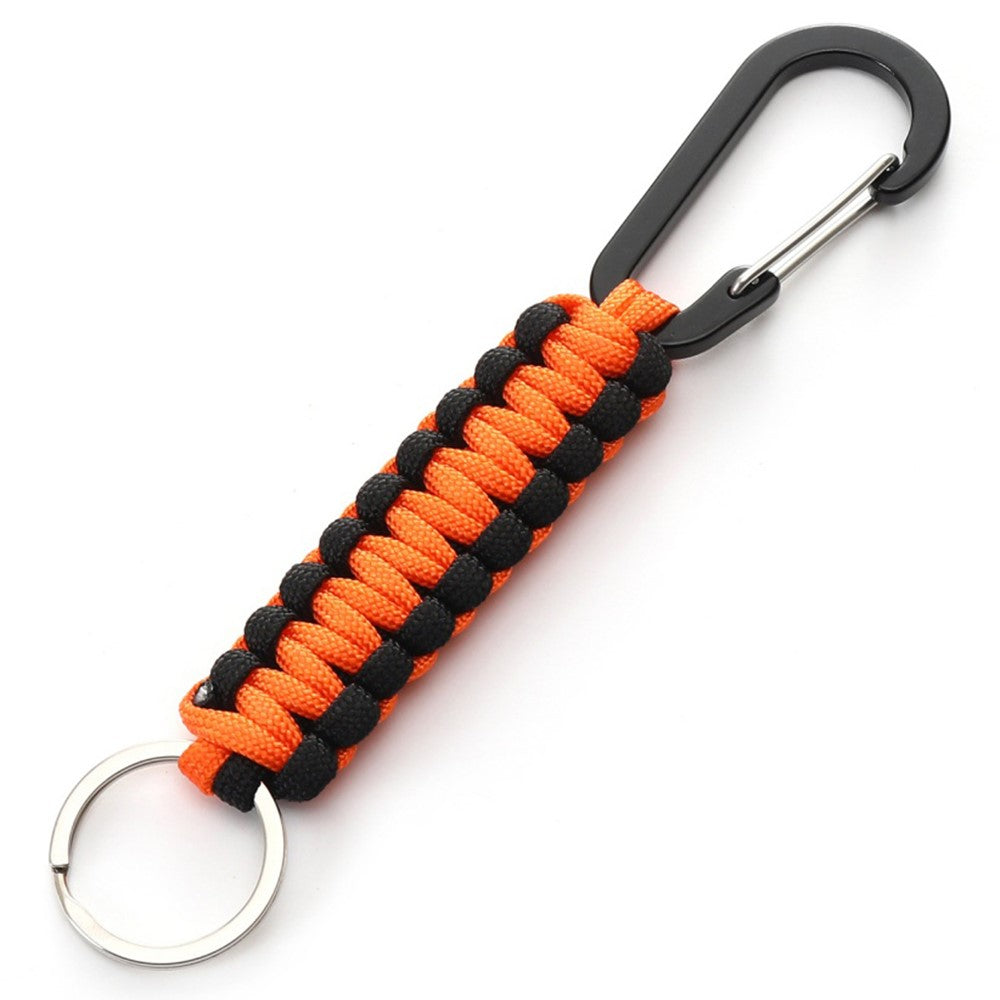 Outdoor Camping Carabiner Parachute Rope Anti-lost Braided Lanyard with Key Ring
