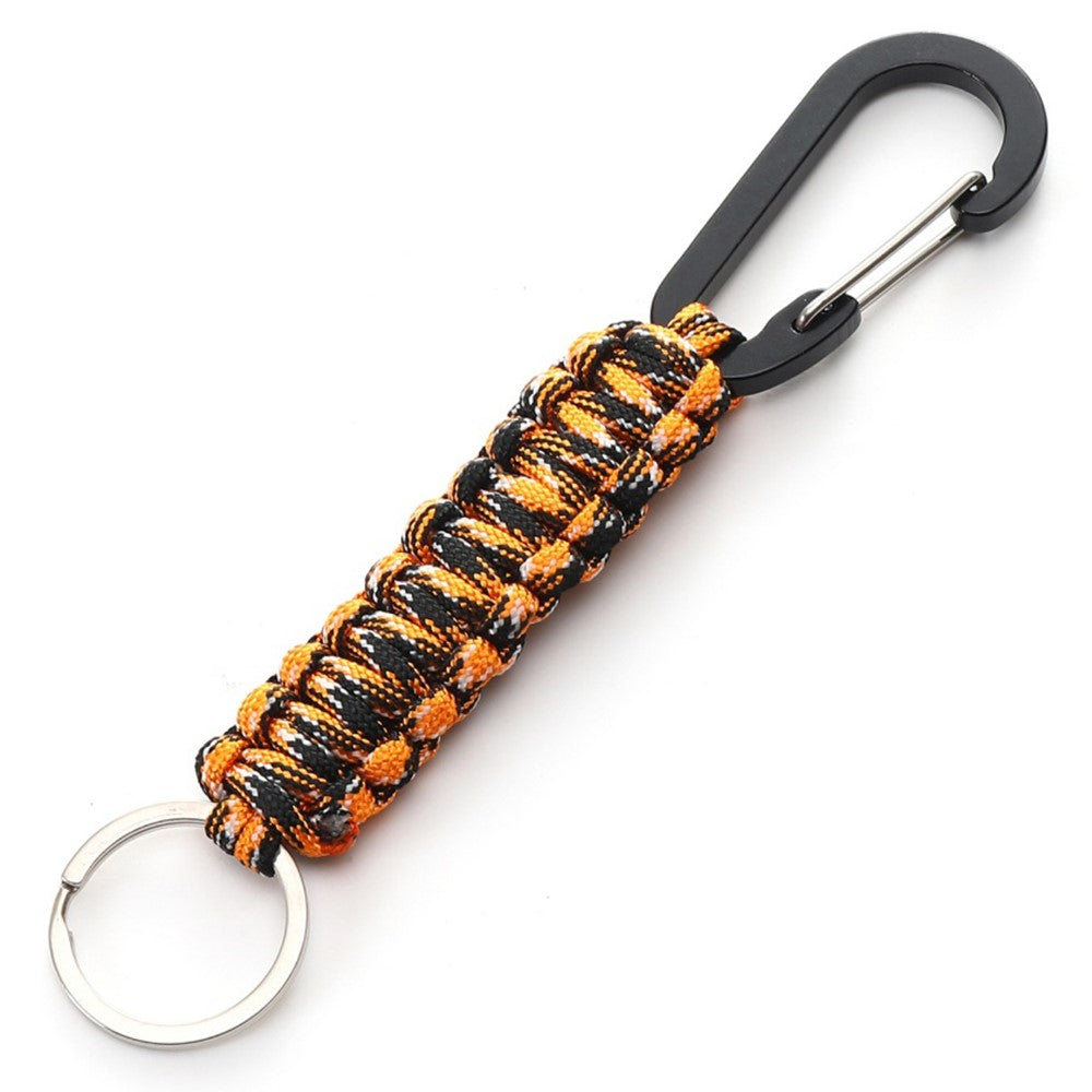 Outdoor Camping Carabiner Parachute Rope Anti-lost Braided Lanyard with Key Ring