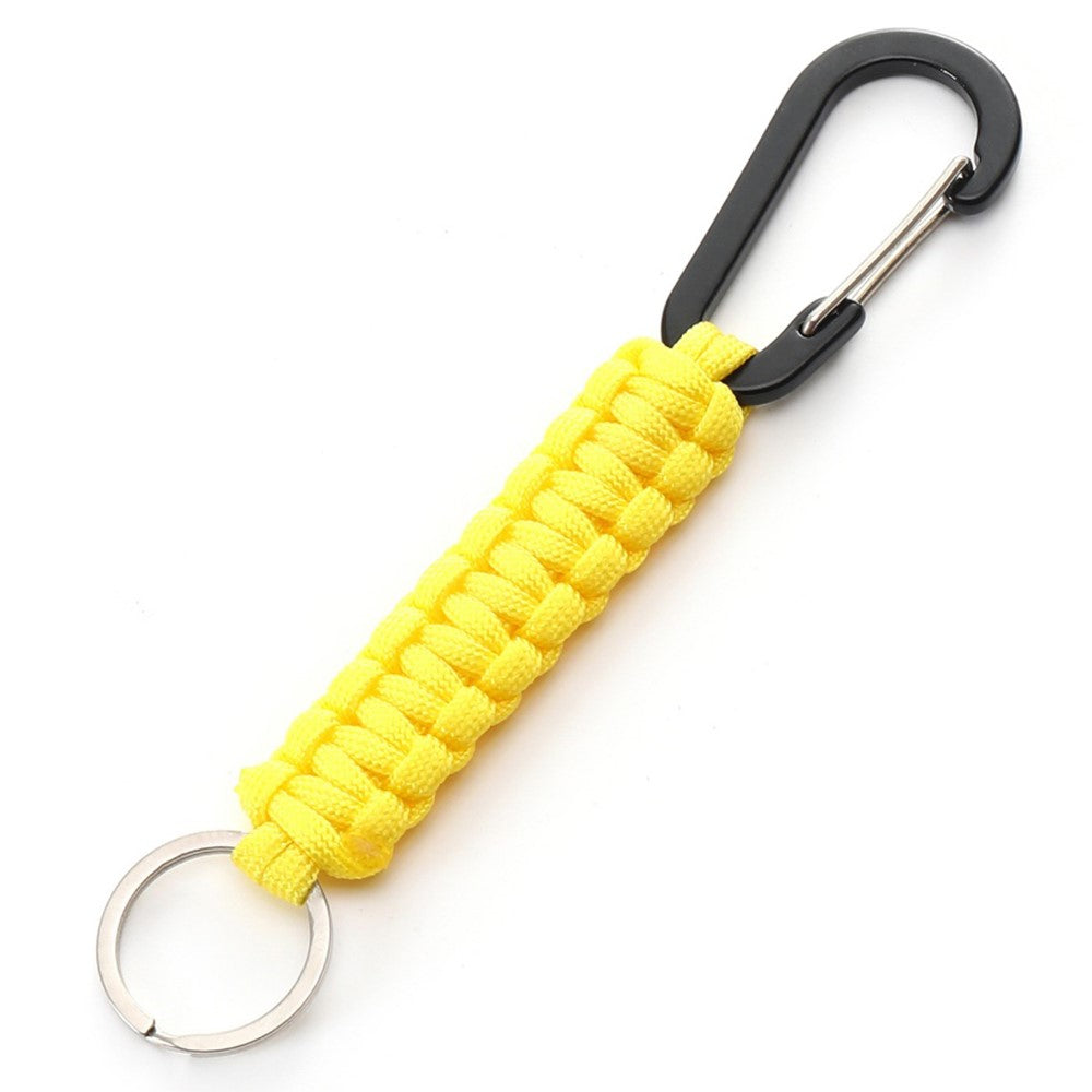 Outdoor Camping Carabiner Parachute Rope Anti-lost Braided Lanyard with Key Ring
