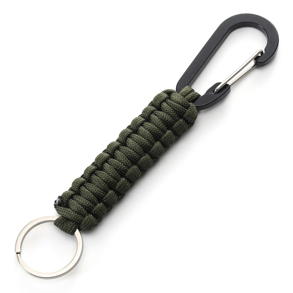 Outdoor Camping Carabiner Parachute Rope Anti-lost Braided Lanyard with Key Ring