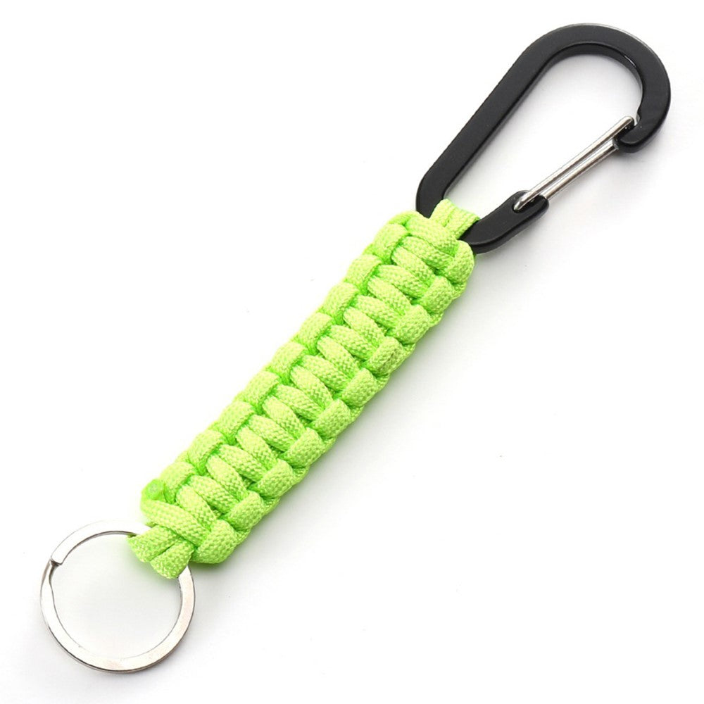 Outdoor Camping Carabiner Parachute Rope Anti-lost Braided Lanyard with Key Ring
