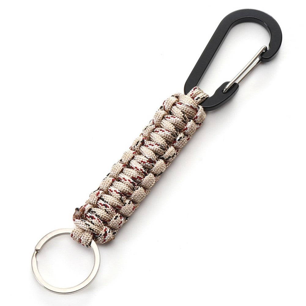 Outdoor Camping Carabiner Parachute Rope Anti-lost Braided Lanyard with Key Ring