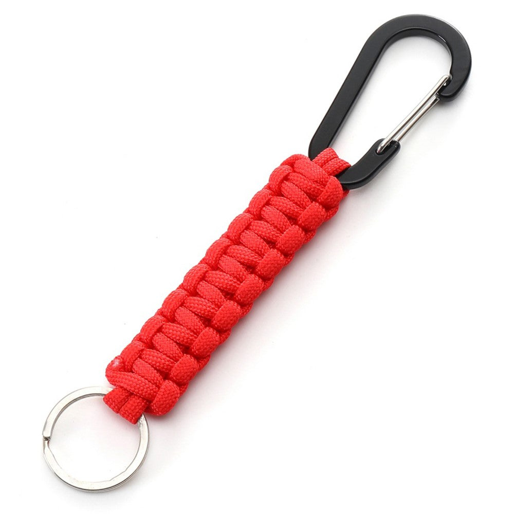 Outdoor Camping Carabiner Parachute Rope Anti-lost Braided Lanyard with Key Ring