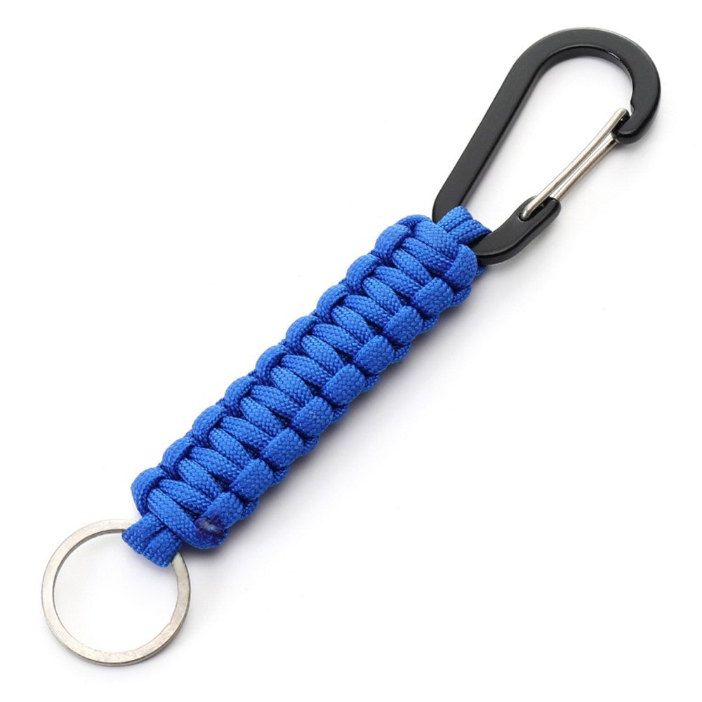 Outdoor Camping Carabiner Parachute Rope Anti-lost Braided Lanyard with Key Ring