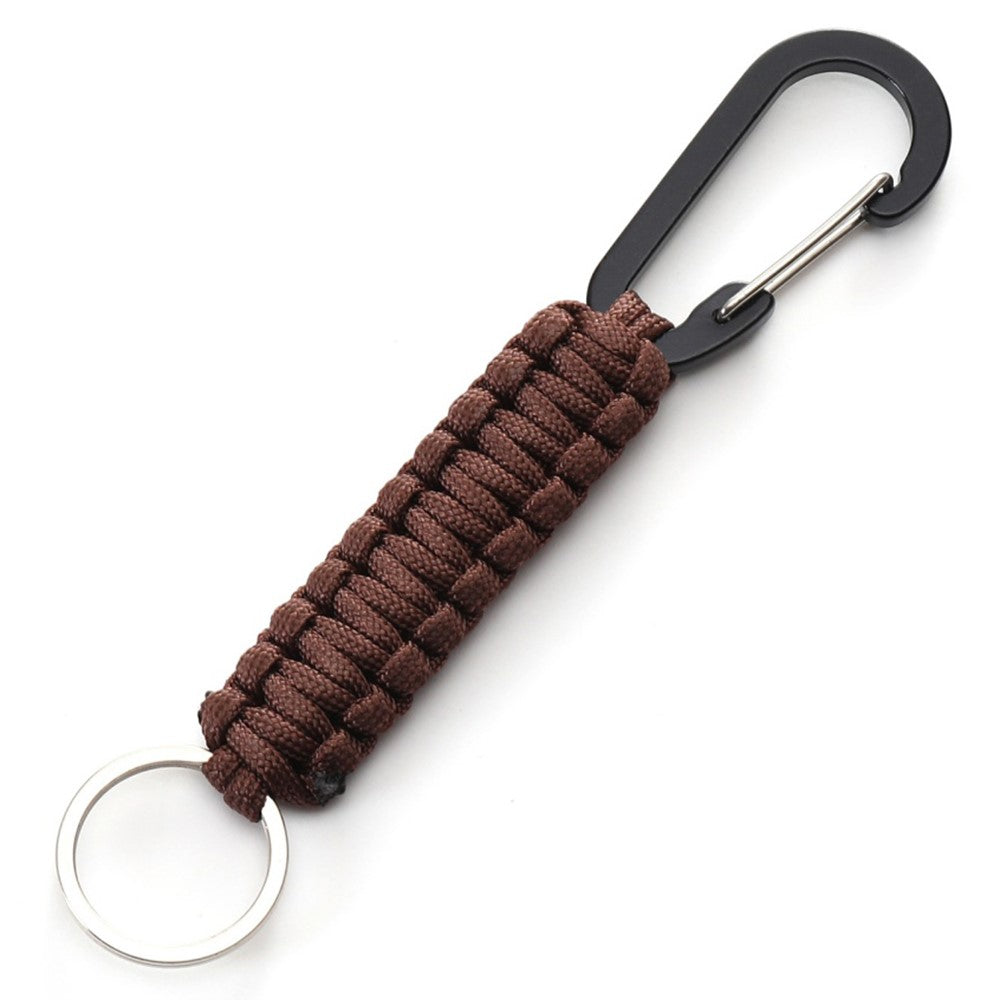 Outdoor Camping Carabiner Parachute Rope Anti-lost Braided Lanyard with Key Ring