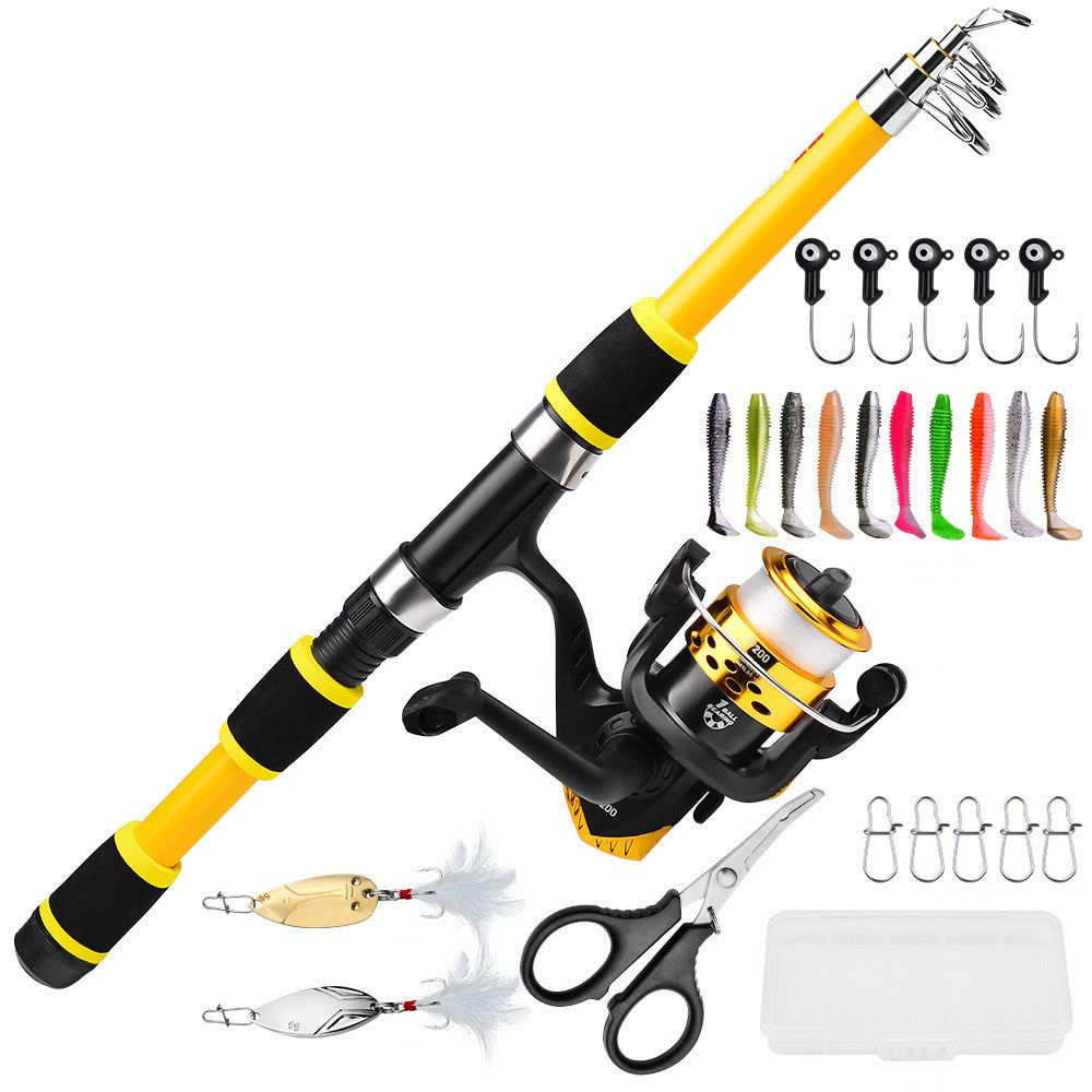 PROBEROS HWCSET109 1.5m Fishing Rod and Reel Combo Set with Lures for Beginners