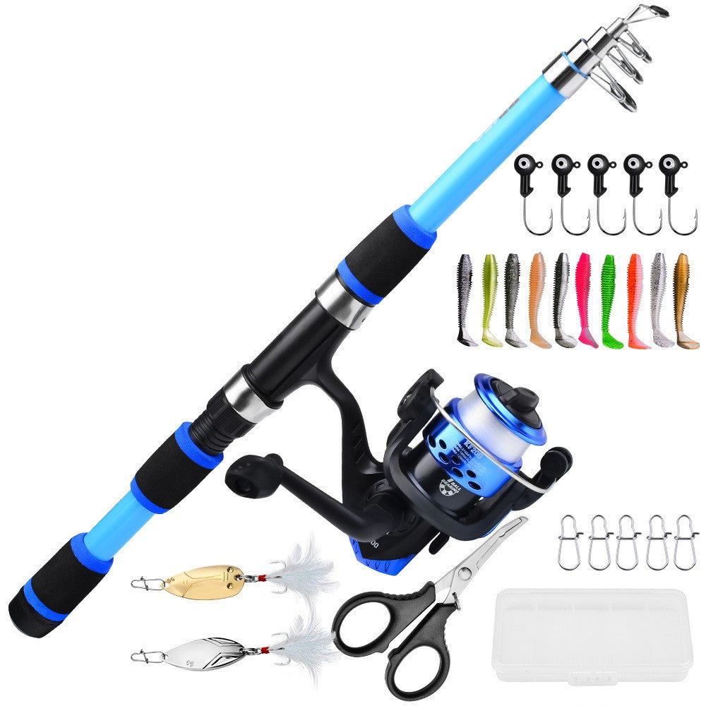 PROBEROS HWCSET109 1.5m Fishing Rod and Reel Combo Set with Lures for Beginners