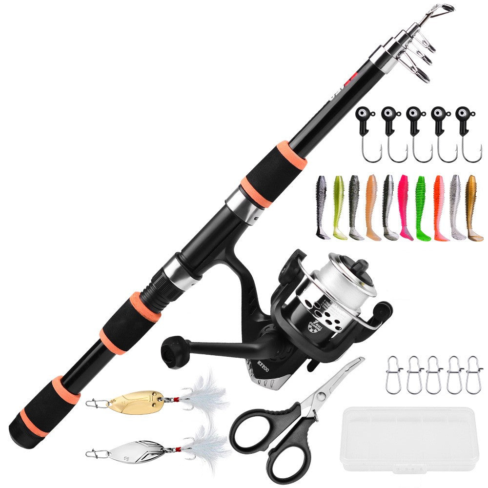 PROBEROS HWCSET109 1.5m Fishing Rod and Reel Combo Set with Lures for Beginners