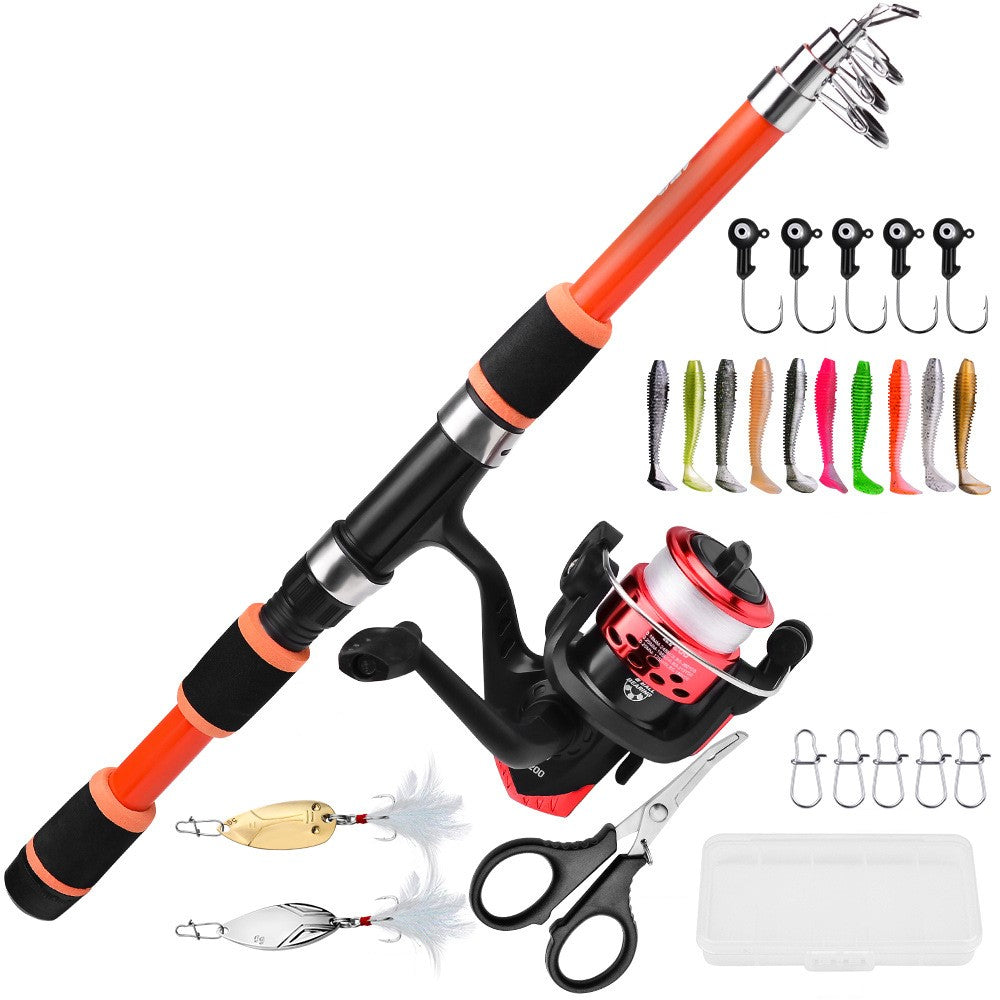 PROBEROS HWCSET109 1.5m Fishing Rod and Reel Combo Set with Lures for Beginners