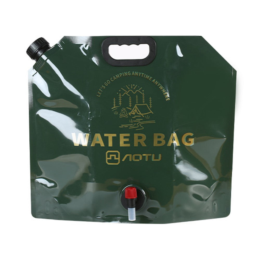 AOTU 9L Outdoor Camping Water Bag Foldable Water Storage Carrier for Hiking Climbing BPA-Free, No FDA Certificate
