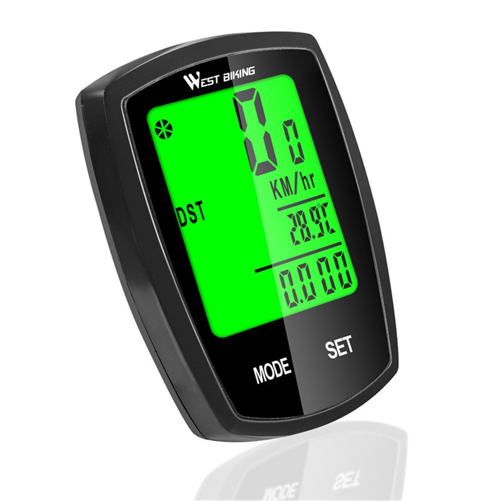 WEST BIKING Touch Screen Bicycle Wired LED Digital Rate Cycling Odometer Stopwatch Speedometer