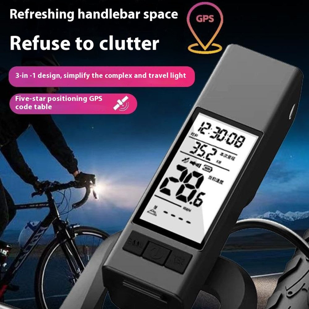 3 in 1 GPS Wireless Bike Computer GNSS Integrated Cycling Computer wit