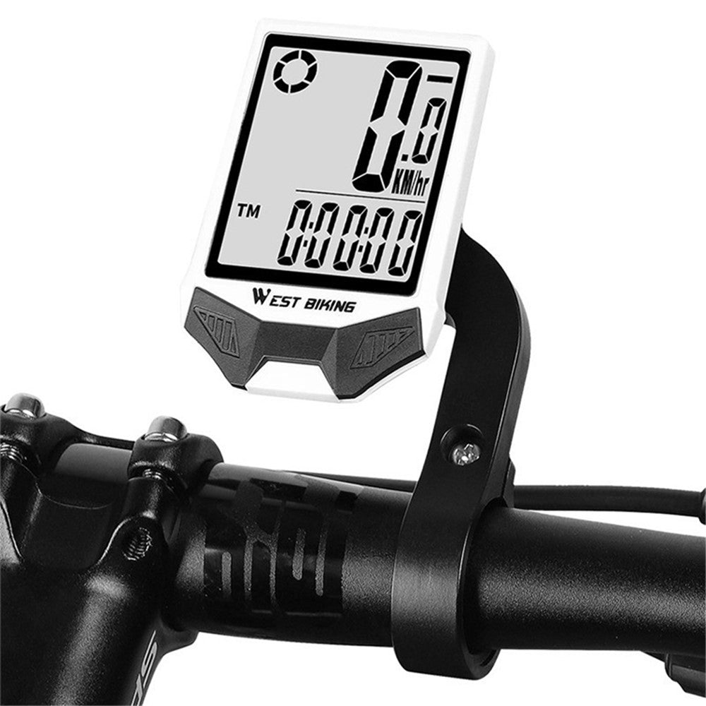 WEST BIKING Wireless Bicycle Computer Waterproof Dual Backlight Cycling Speedometer with Extension Bracket