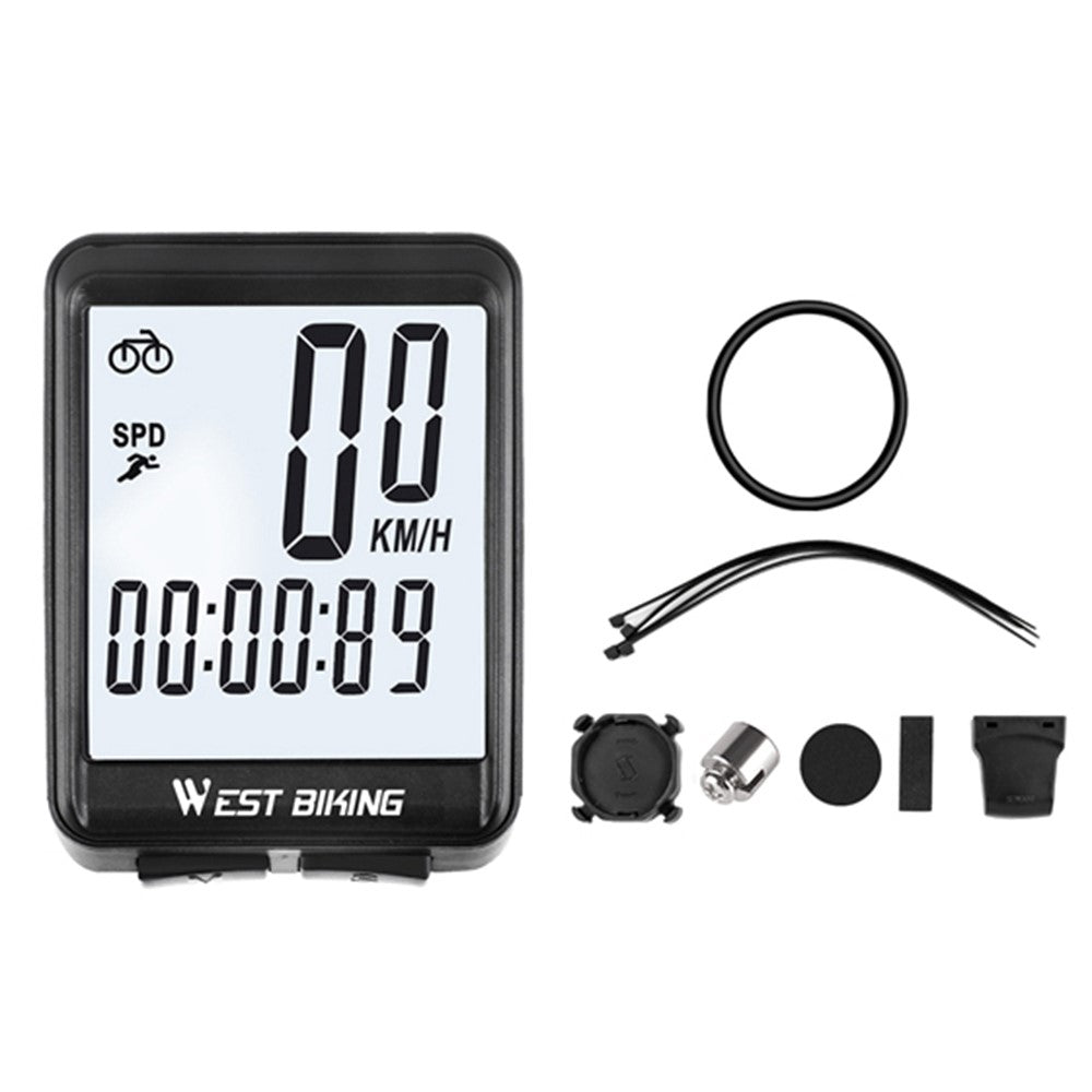 WEST BIKING Wireless Road MTB Bike Computer Screen Backlight Wateproof Speedometer