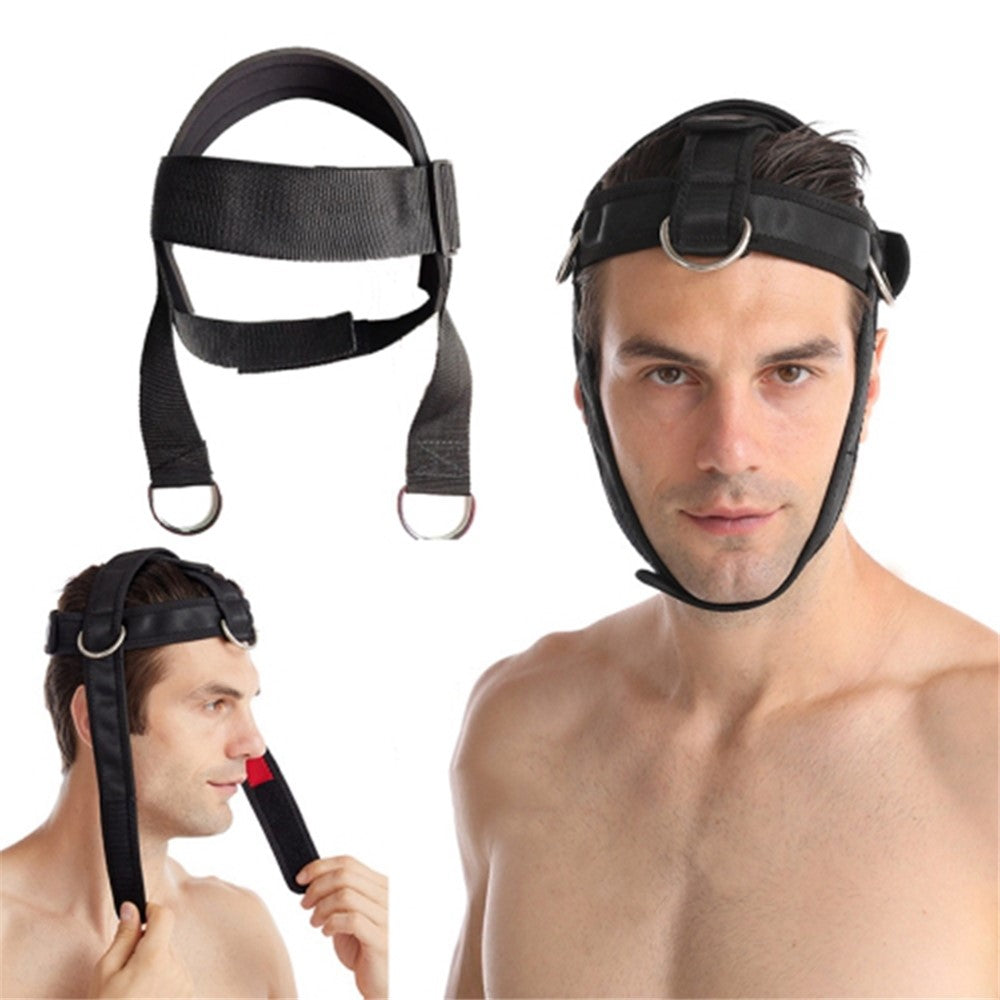 MK119 Home Gym Neck Training Harness Neck Strength Trainer Head Chin Neoprene+Nylon Strap Exerciser