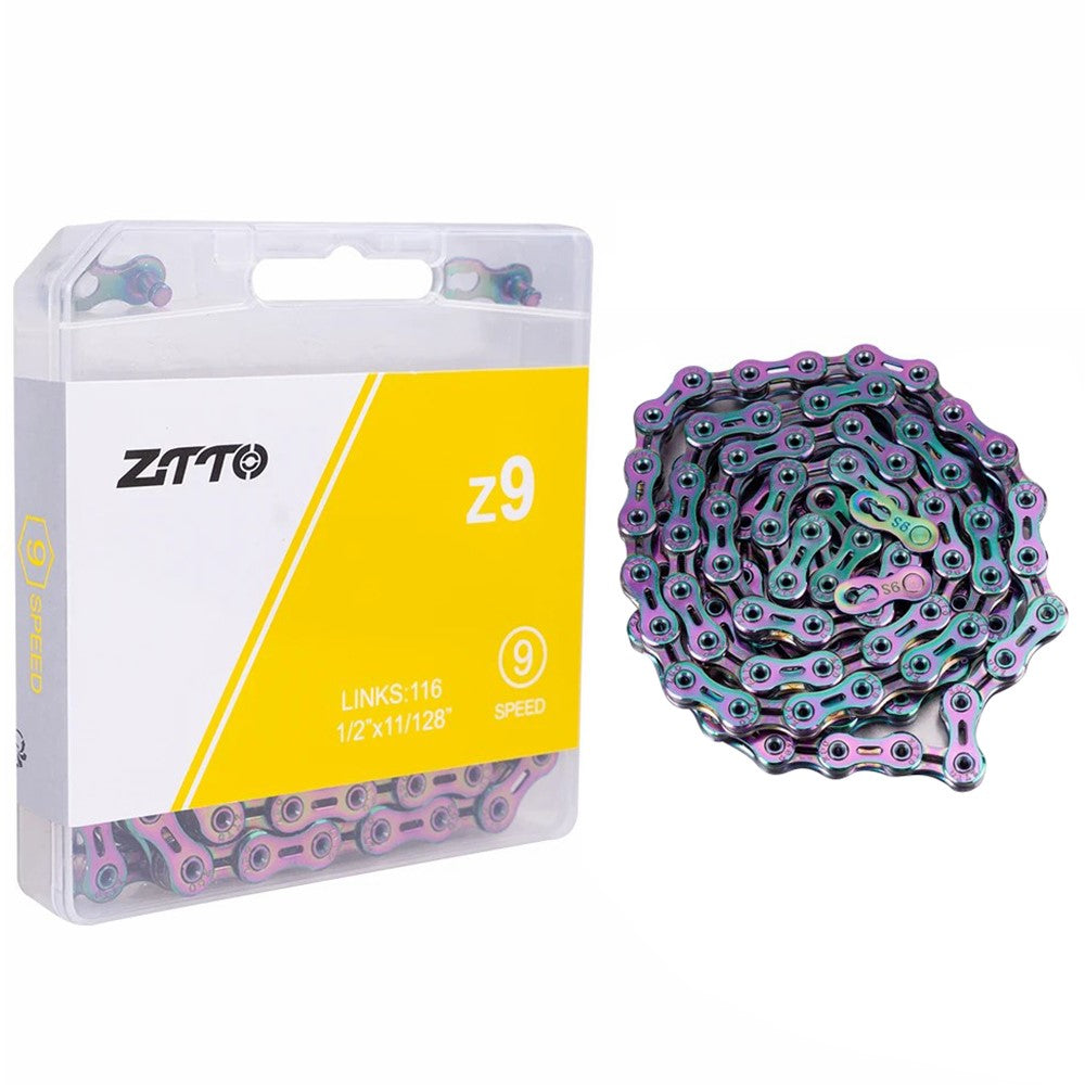 ZTTO Z09 Mountain Road Bike Chain 9-Speed 116 Links Carbon Steel Bicycle Chain