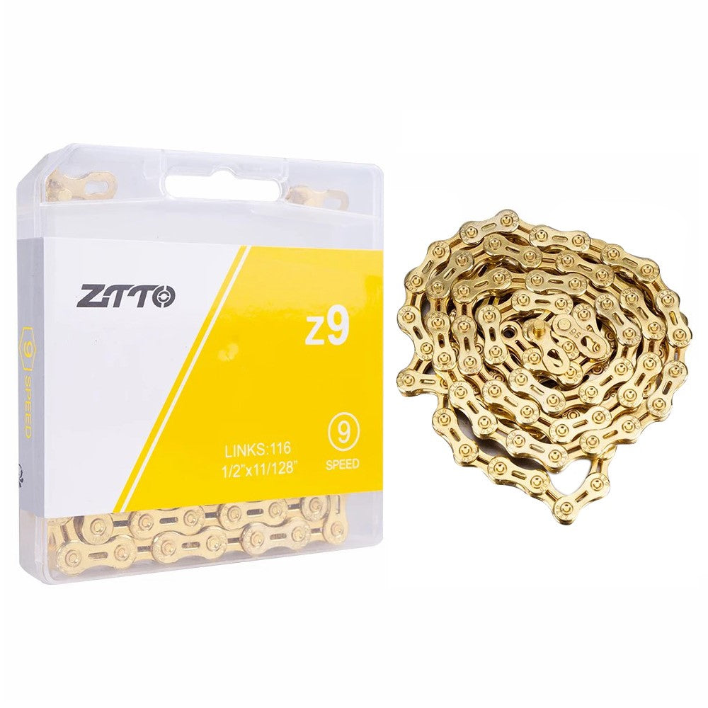 ZTTO Z09 Mountain Road Bike Chain 9-Speed 116 Links Carbon Steel Bicycle Chain