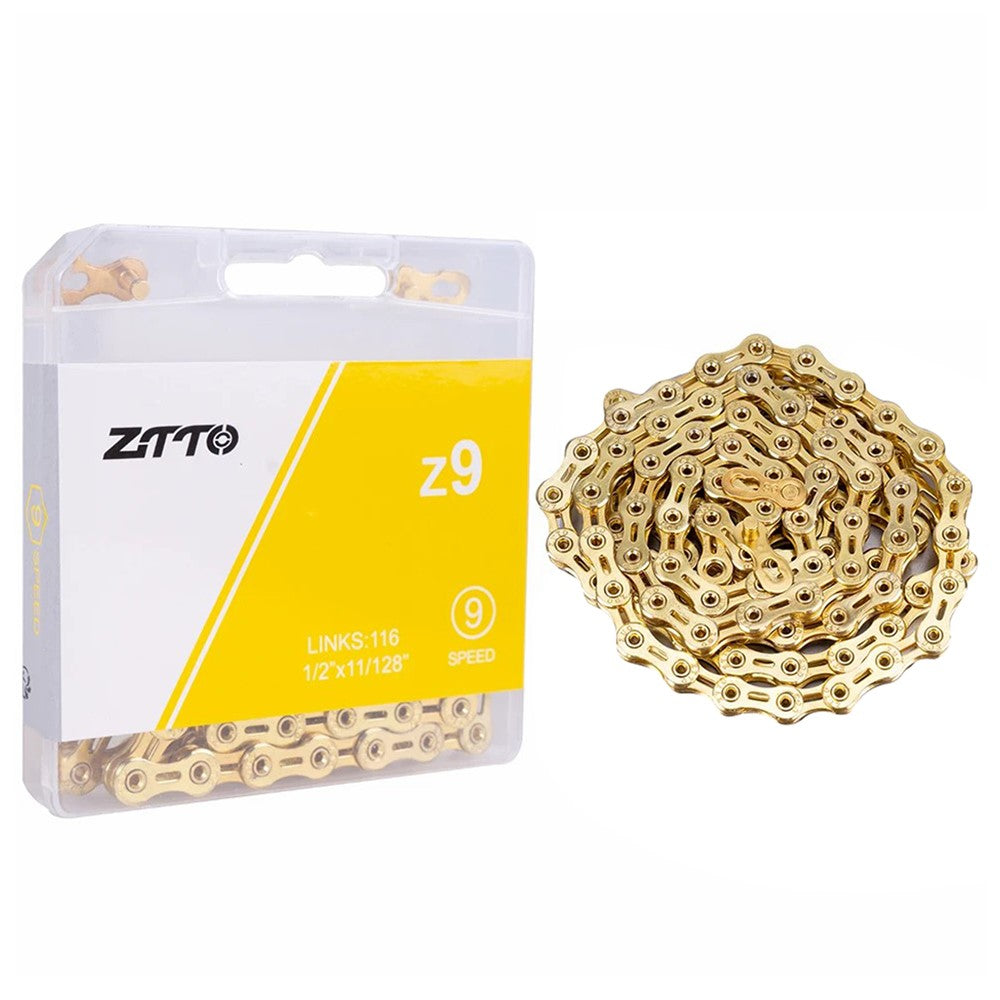 ZTTO Z09 Mountain Road Bike Chain 9-Speed 116 Links Carbon Steel Bicycle Chain