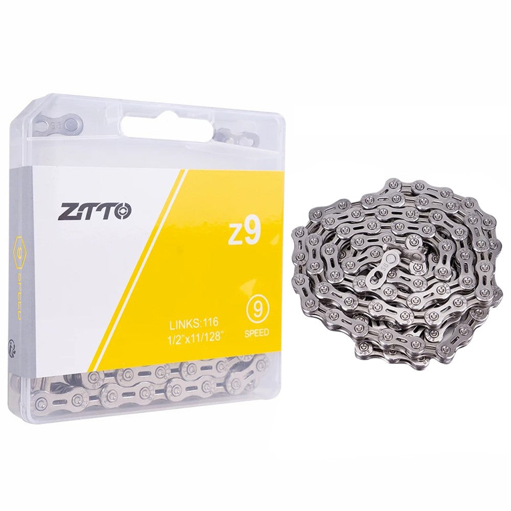 ZTTO Z09 Mountain Road Bike Chain 9-Speed 116 Links Carbon Steel Bicycle Chain