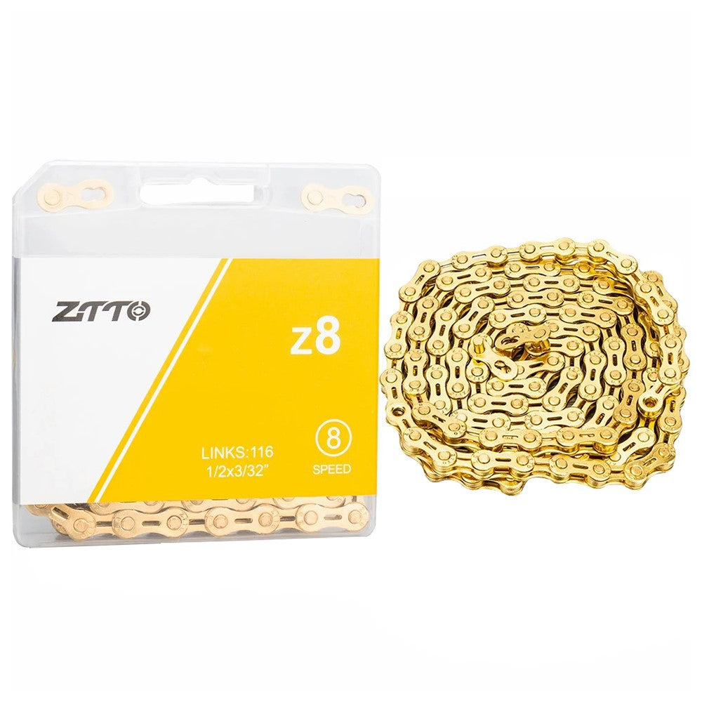 ZTTO z8 Carbon Steel Bicycle Chain 8-Speed 116 Links Mountain Road Bike Chain