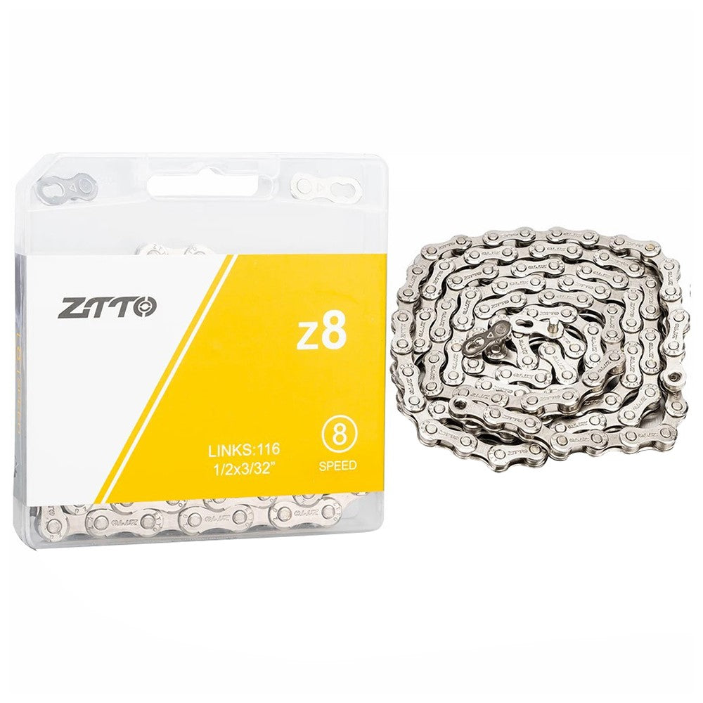 ZTTO z8 Carbon Steel Bicycle Chain 8-Speed 116 Links Mountain Road Bike Chain