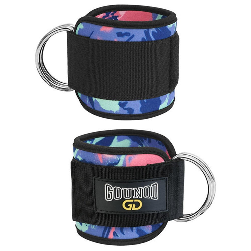 GOUNOD HJ026 1 Pair Fitness Ankle Straps with D Ring Gym Leg Strength Workouts Pulley