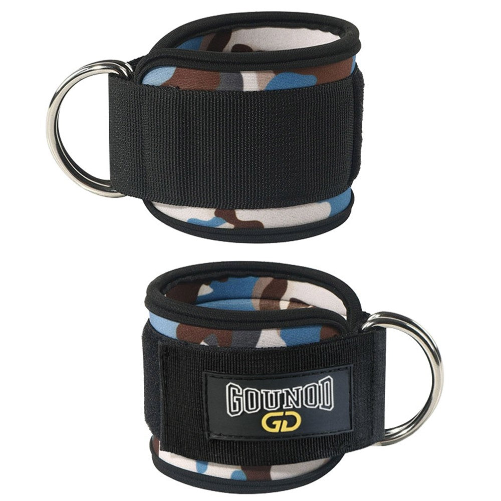 GOUNOD HJ026 1 Pair Fitness Ankle Straps with D Ring Gym Leg Strength Workouts Pulley