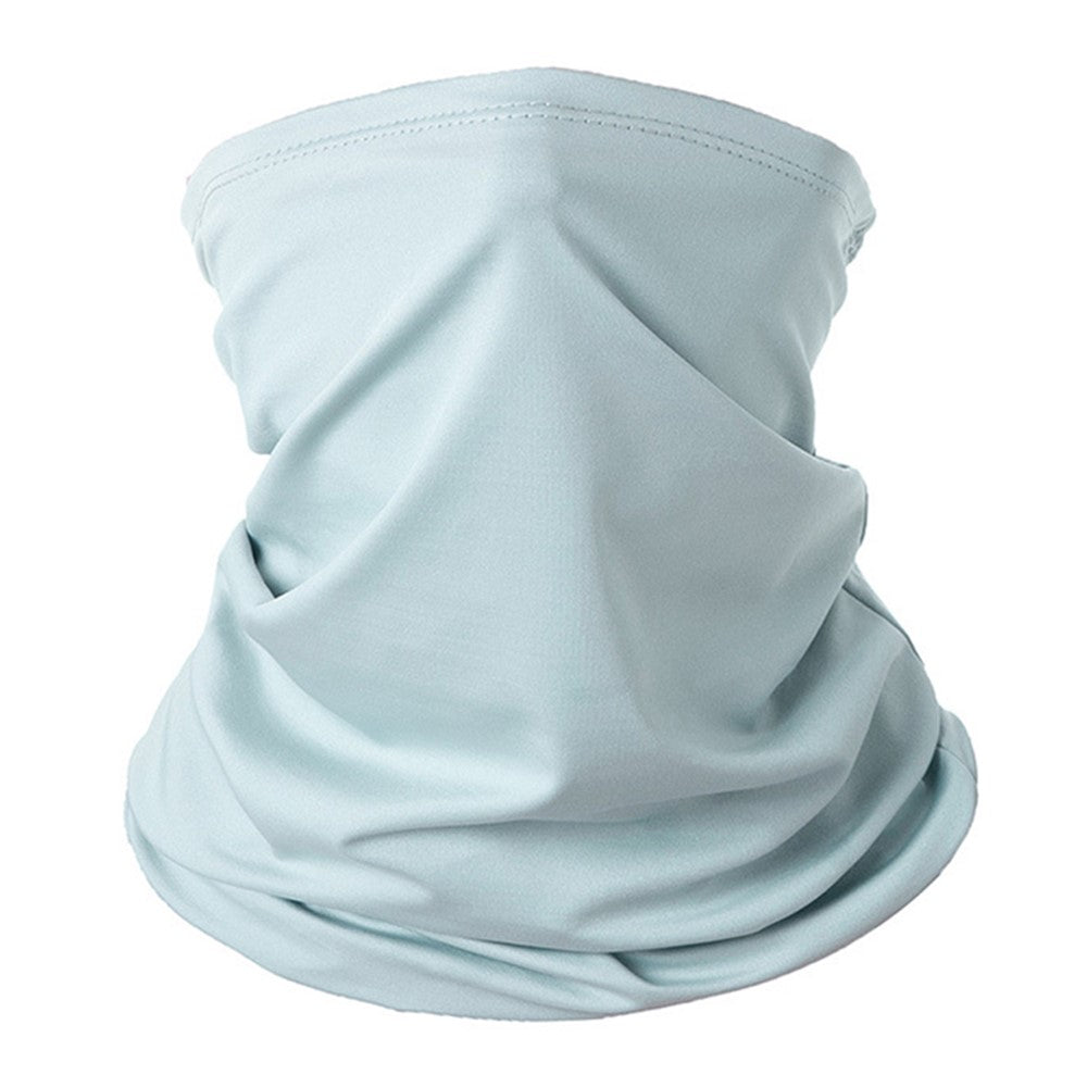 Dust and Sun Protection Summer Outdoor Cycling Half Face Mask Solid Color Ice Silk Elastic Neck Gaiter
