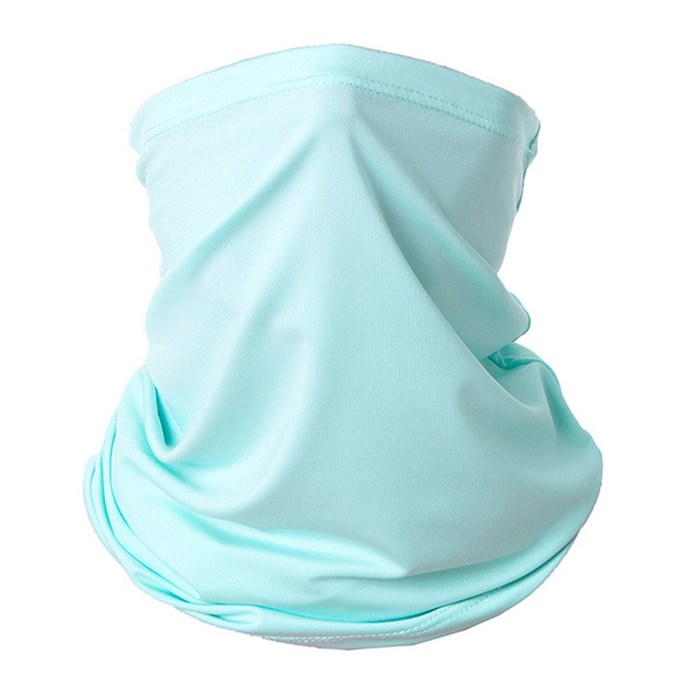 Dust and Sun Protection Summer Outdoor Cycling Half Face Mask Solid Color Ice Silk Elastic Neck Gaiter