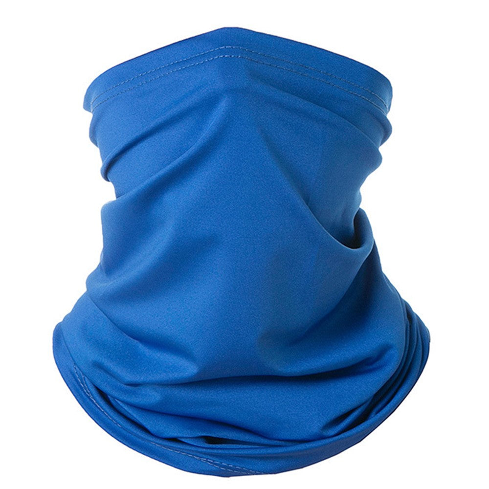 Dust and Sun Protection Summer Outdoor Cycling Half Face Mask Solid Color Ice Silk Elastic Neck Gaiter