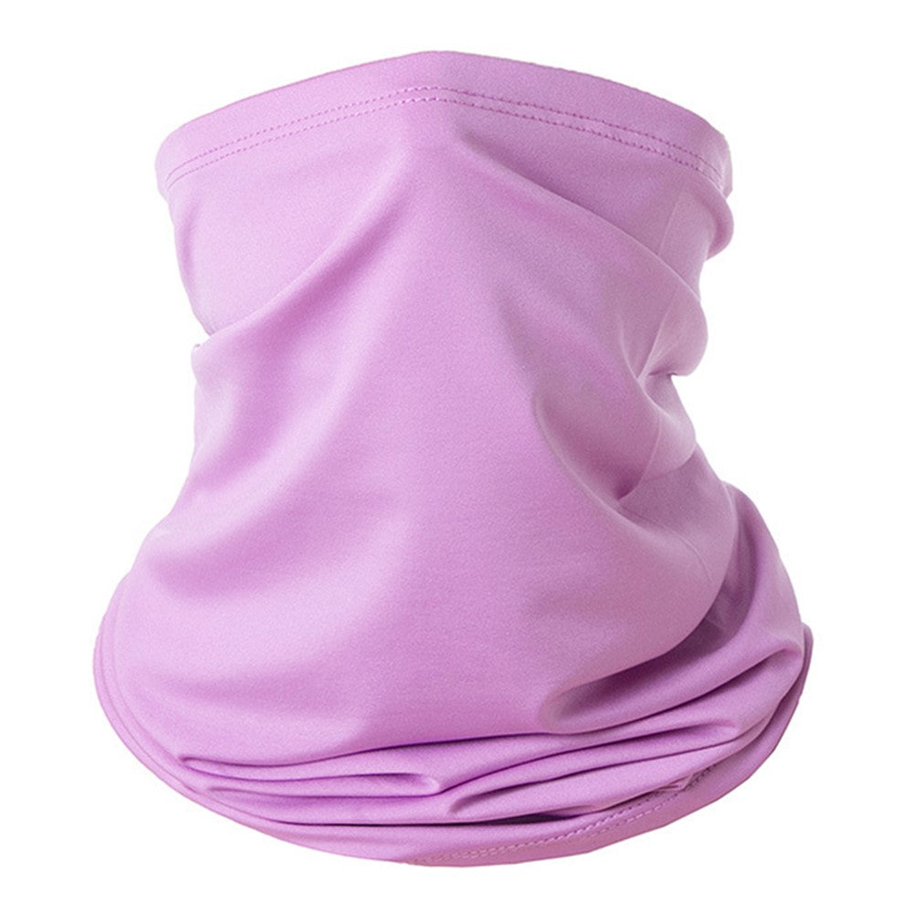 Dust and Sun Protection Summer Outdoor Cycling Half Face Mask Solid Color Ice Silk Elastic Neck Gaiter