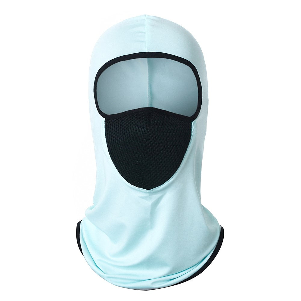 Summer Ice Silk Balaclava Face Cover Breathable Mesh Sun Protection Neck Gaiter Scarf for Outdoor Activities