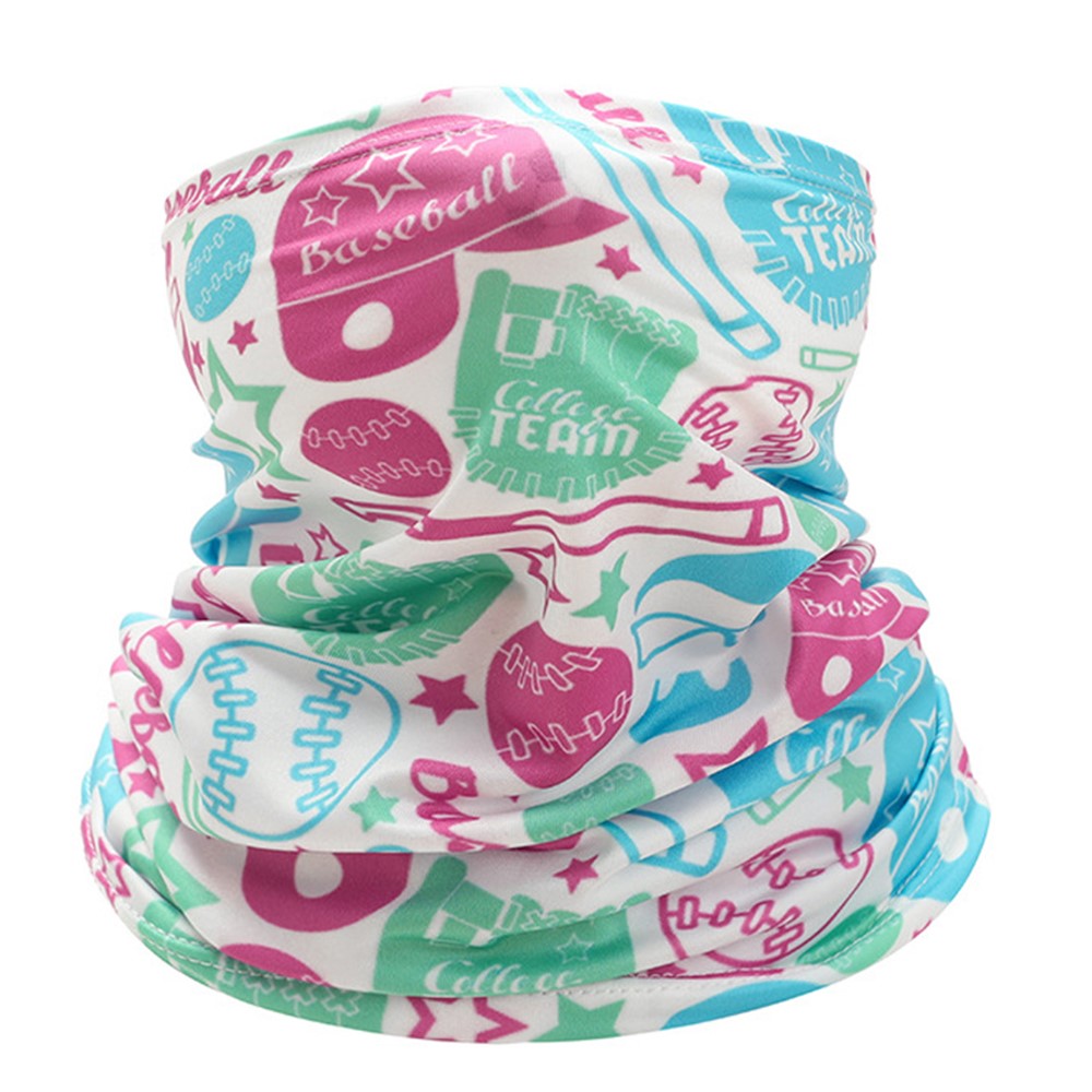 Cartoon Printed Kids Summer Outdoor Sun-proof Magic Scarf Neck Gaiter Breathable Cycling Face Cover