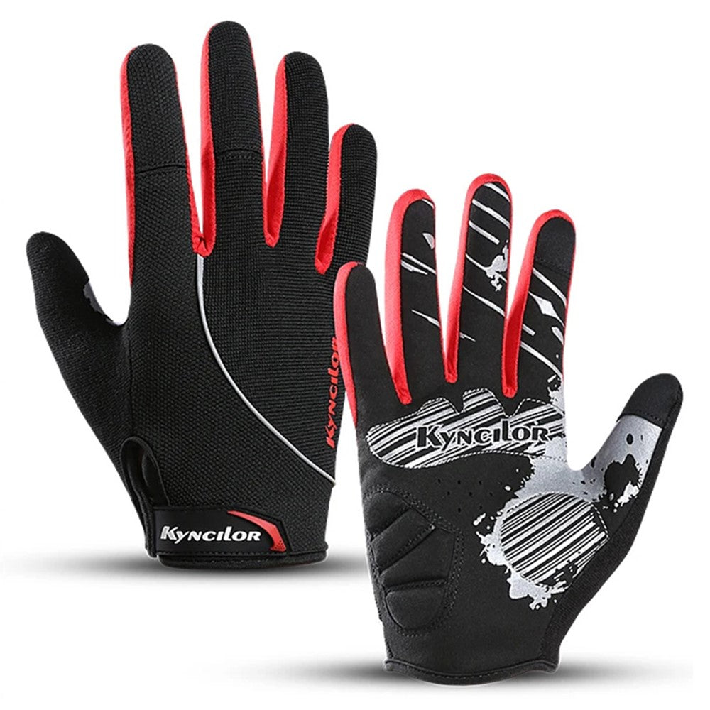 KYNCILOR A0038 Breathable Cycling Gloves Anti-Shock Outdoor Mountain Bike Full Finger Touch Screen Gloves