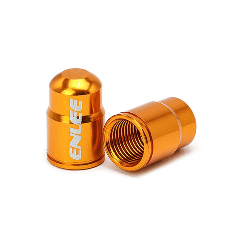 ENLEE E-MZ504 2Pcs Corrosion Prevention Aluminum Alloy Tire Valve Caps Universal Valve Stem Dustproof Covers for Bike Road Bike Mountain Bike