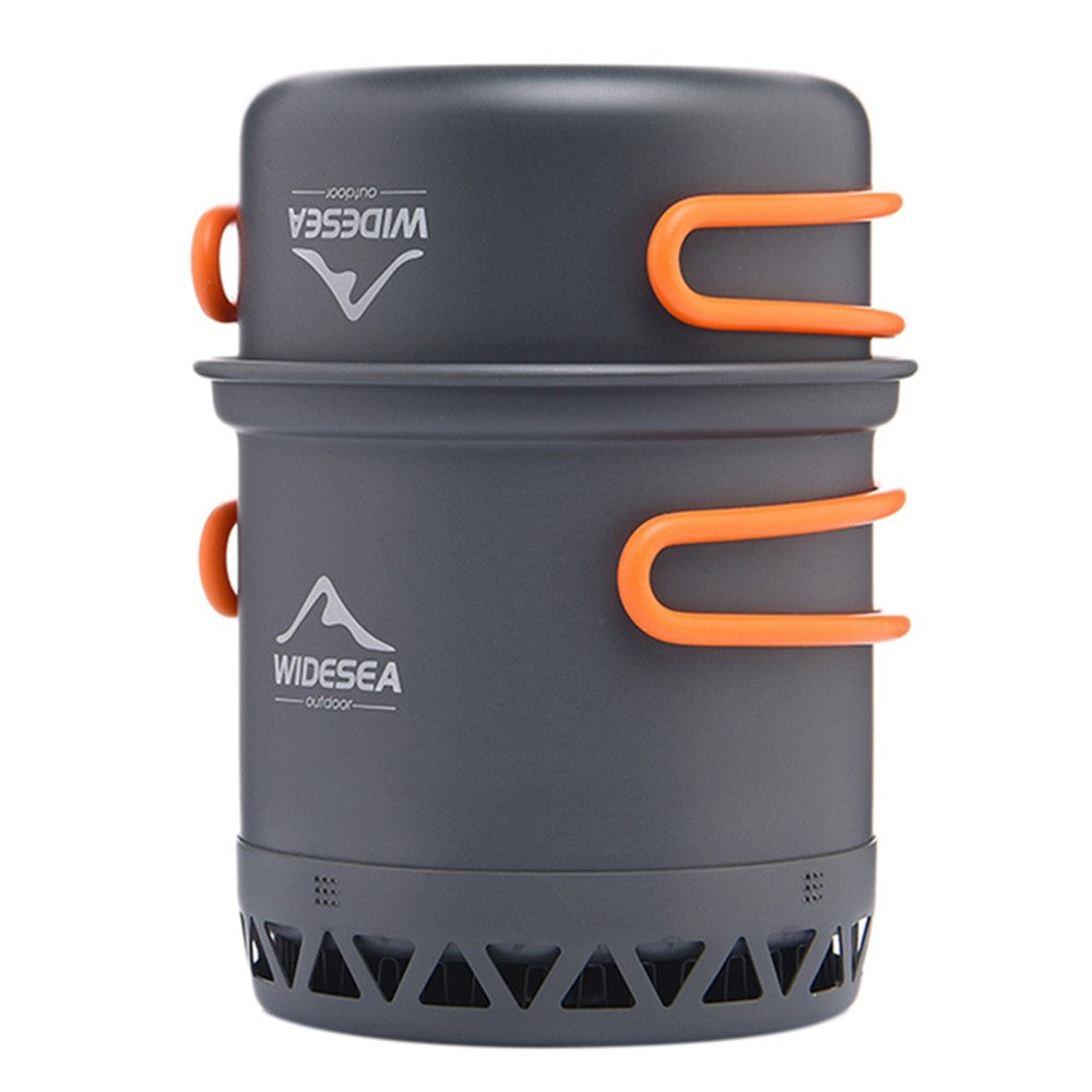 WIDESEA WSC-105 Camping Cookware Energy-gathering Ring Bottom Lightweight Pot for Backpacking Outdoor BBQ Hiking Picnic BPA-free, No FDA Certified