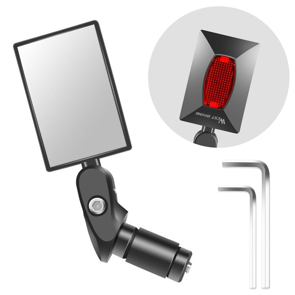 WEST BIKING Bike 360° Rotation Adjustable Rearview Mirror Wide Angle MTB Road Bicycle Handlebar Mirror