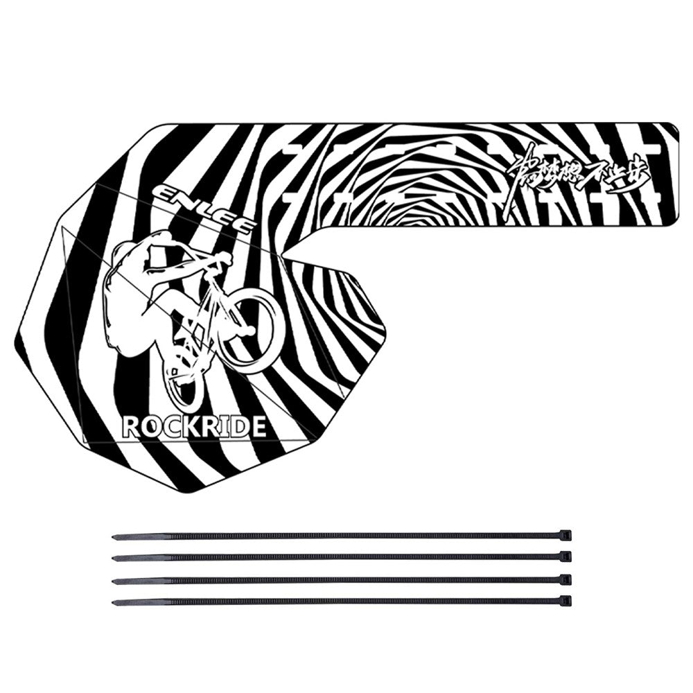 ENLEE E22103 Graffiti Mountain Bicycle Rear Derailleur Protector Cover with Cable Ties