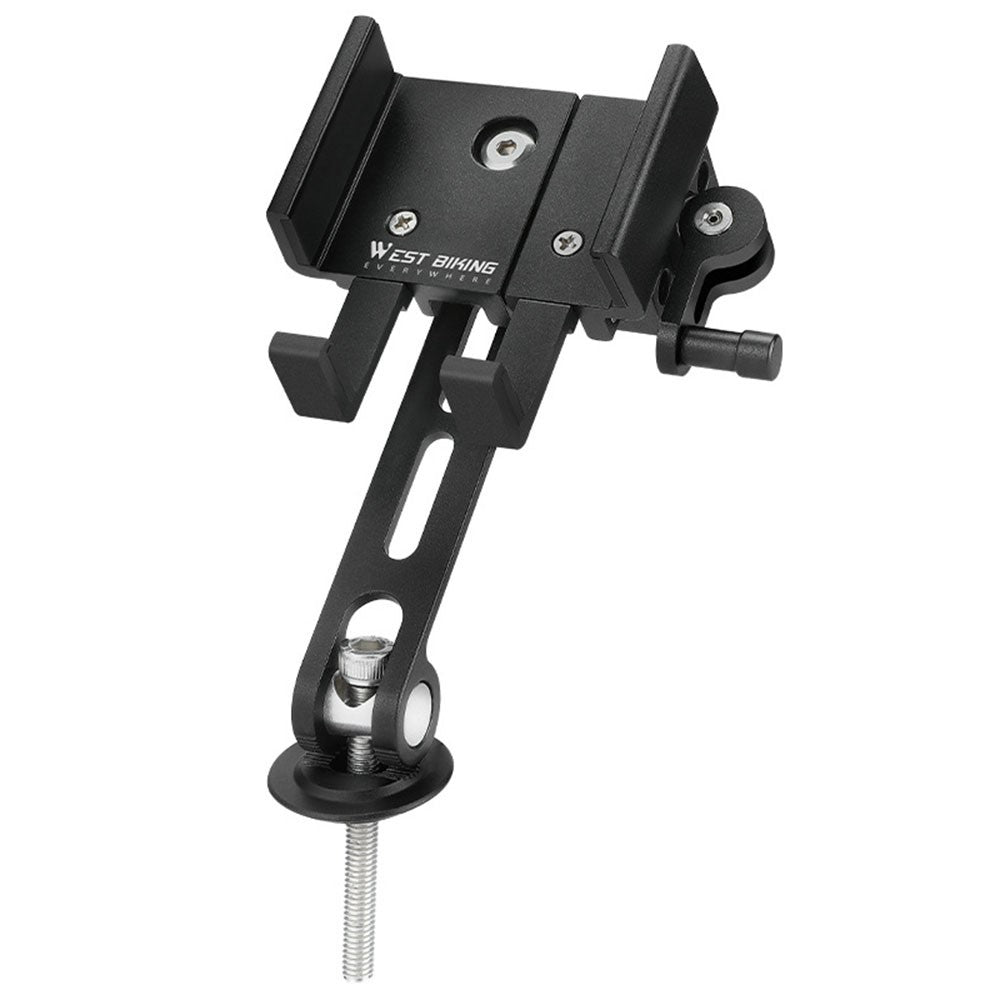 WEST BIKING YP0715080 Bike Aluminum Alloy Phone Holder Mount Cycling Bicycle GPS Bracket