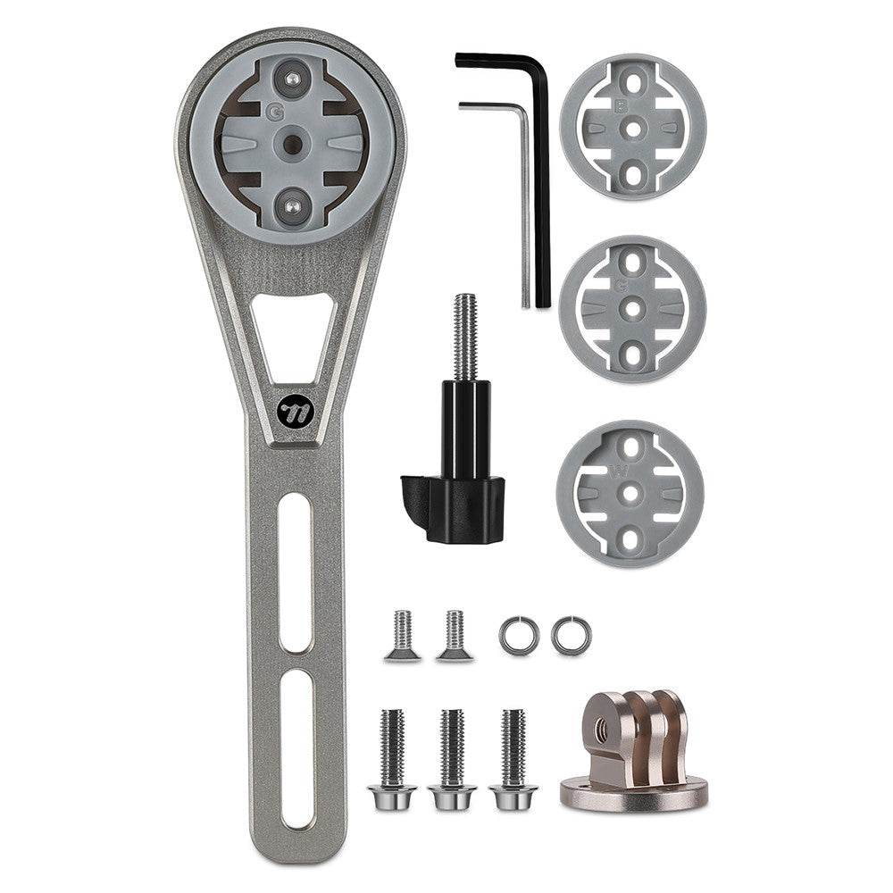 WEST BIKING YP0719438 Titanium Alloy Bike Computer Mount Extension Bracket for Bicycle Handlebar