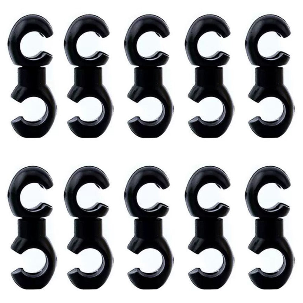 08DI0003 10Pcs Bike Cable Clips Bicycle Brake Cable Clips Rotating S Shape Hook MTB Brake Gear Housing Fixing Holder