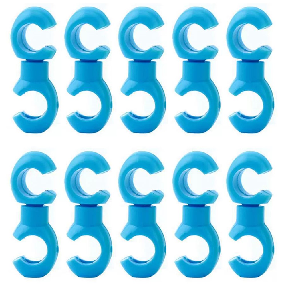08DI0003 10Pcs Bike Cable Clips Bicycle Brake Cable Clips Rotating S Shape Hook MTB Brake Gear Housing Fixing Holder