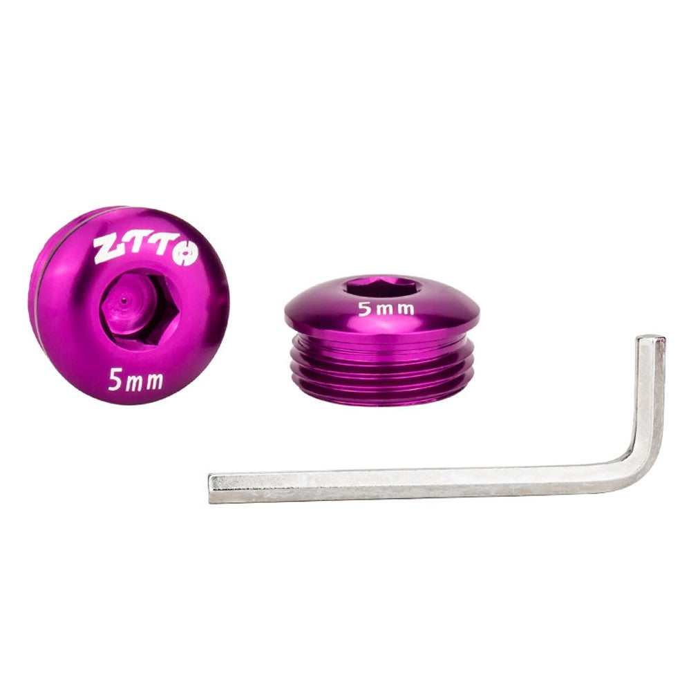 ZTTO Aluminum Alloy Pedal Dust Caps M14 x 5mm Locking Screws Bike Accessories Repair Parts
