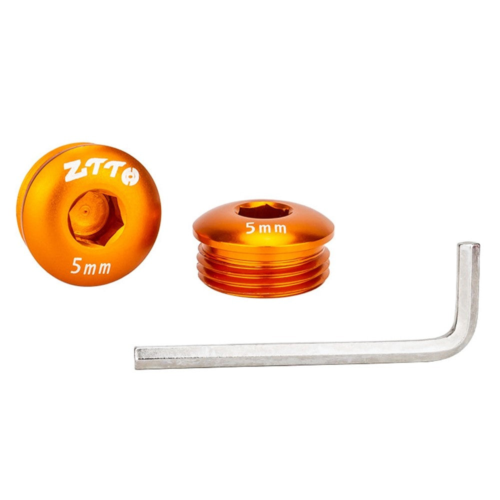 ZTTO Aluminum Alloy Pedal Dust Caps M14 x 5mm Locking Screws Bike Accessories Repair Parts
