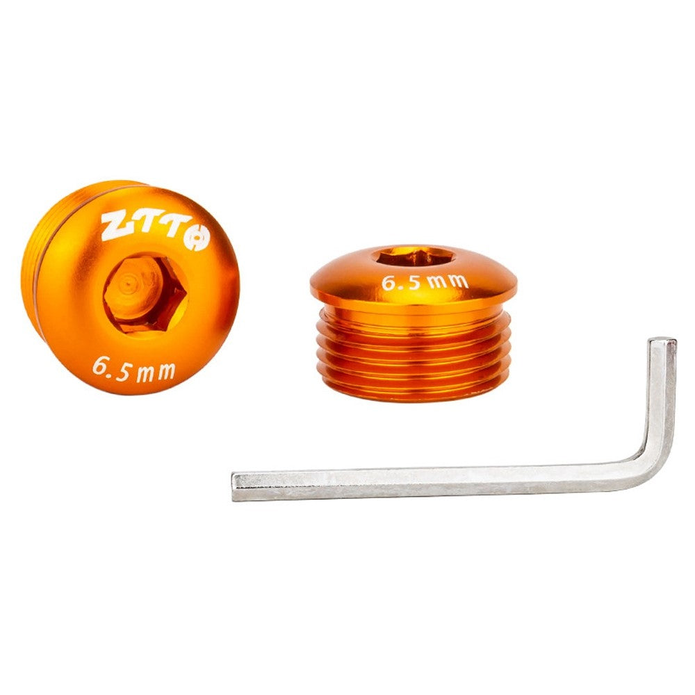 ZTTO Aluminum Alloy Pedal Dust Caps M14 x 6.5mm Locking Screws Bike Accessories Repair Parts